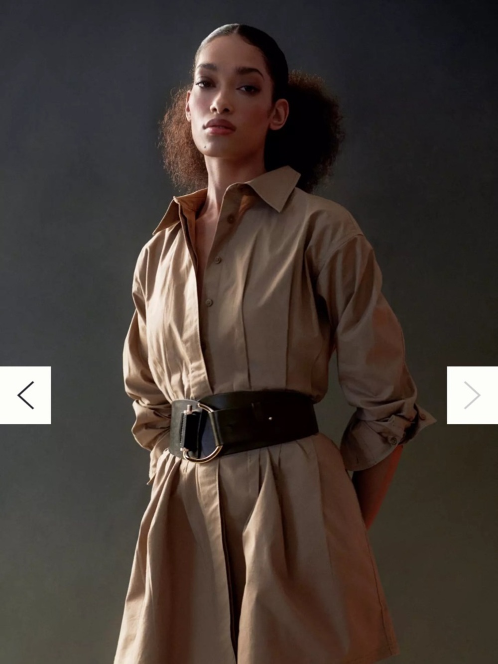 Pilcro‎ Pintuck Tan Mini Shirt Dress - Picture 13 of 14